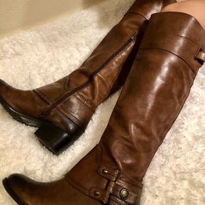 Arturo Chiang Brown Leather Boots 7M